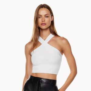 Aritzia Sculpt Knit Criss Cross Cropped Tank